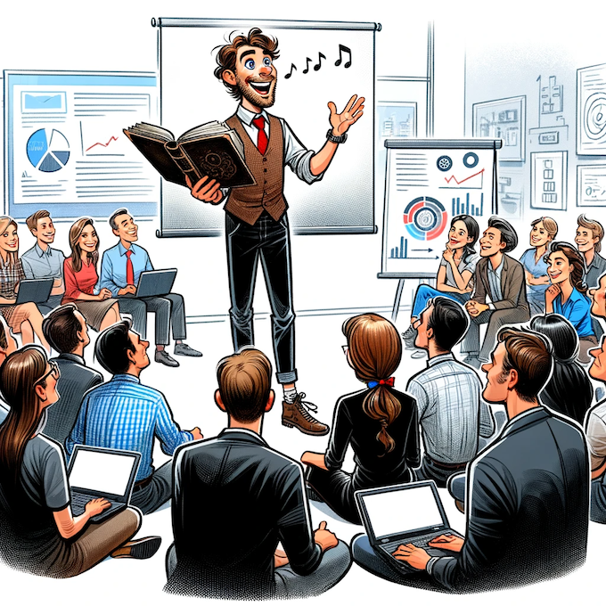 Inspirerende historieforteller med et utviklerpublikum